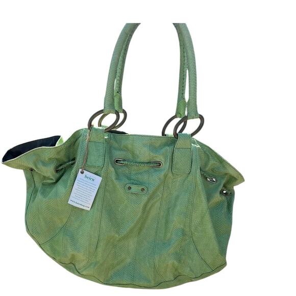 NWT Berin green reptile print bag, Large - Picture 2 of 5